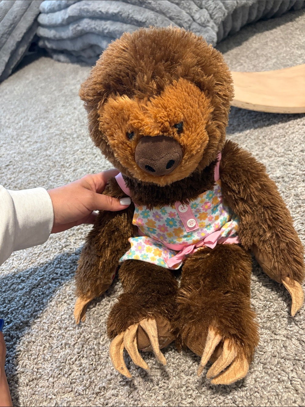 Build A Bear BAB 18" SLOTH w/Attachable Paws For Hugging Stuffed Plush Animal